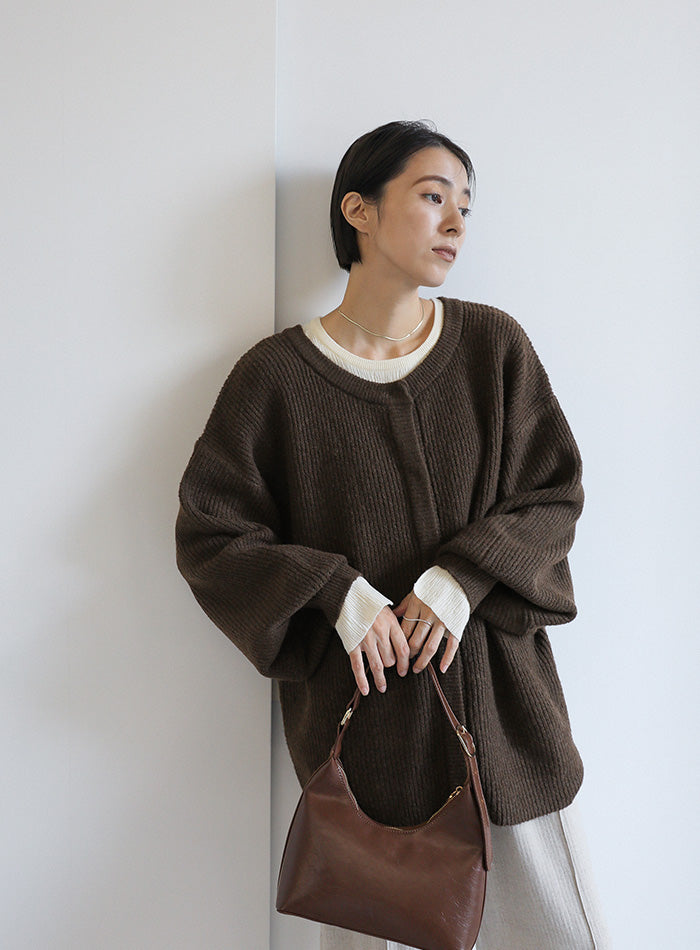 2WAYボリュームスリーブニットカーディガン