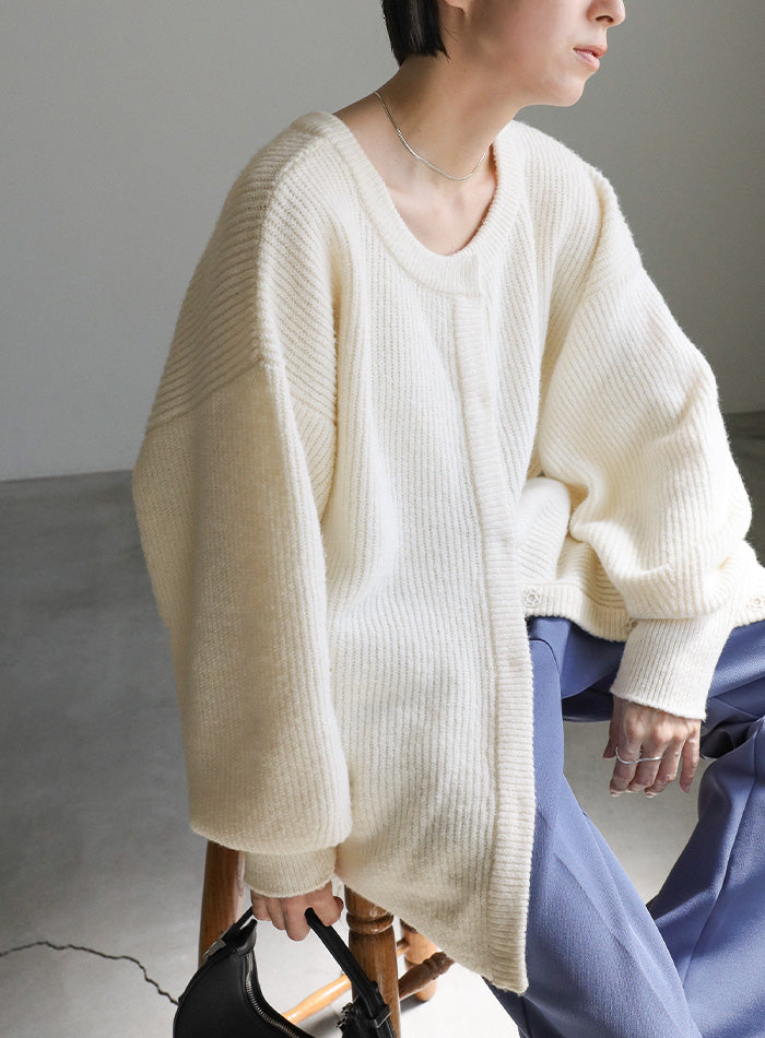 2WAYボリュームスリーブニットカーディガン