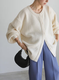 2WAYボリュームスリーブニットカーディガン