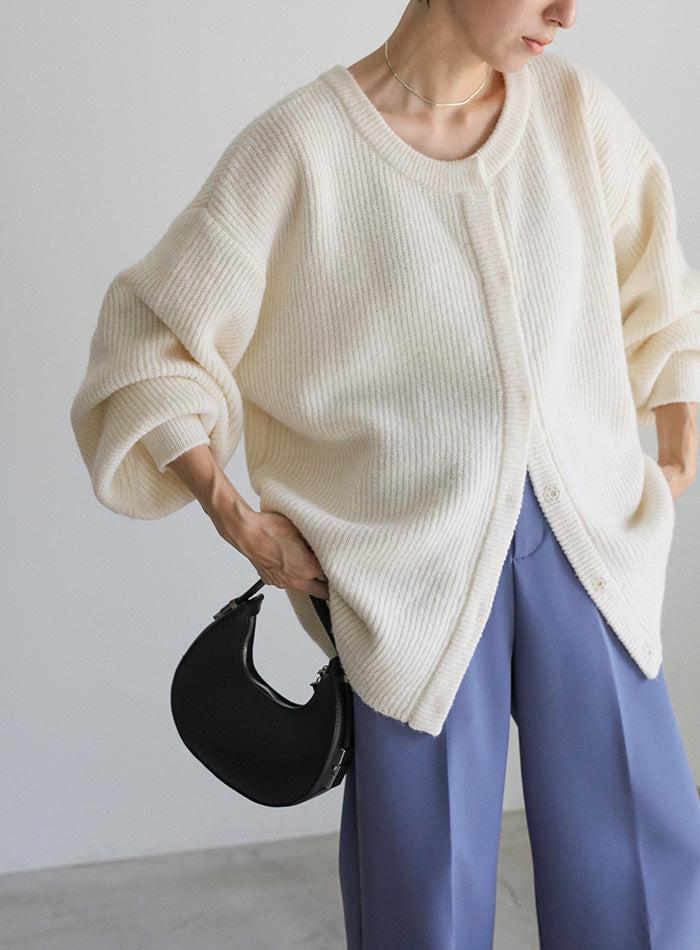 2WAYボリュームスリーブニットカーディガン