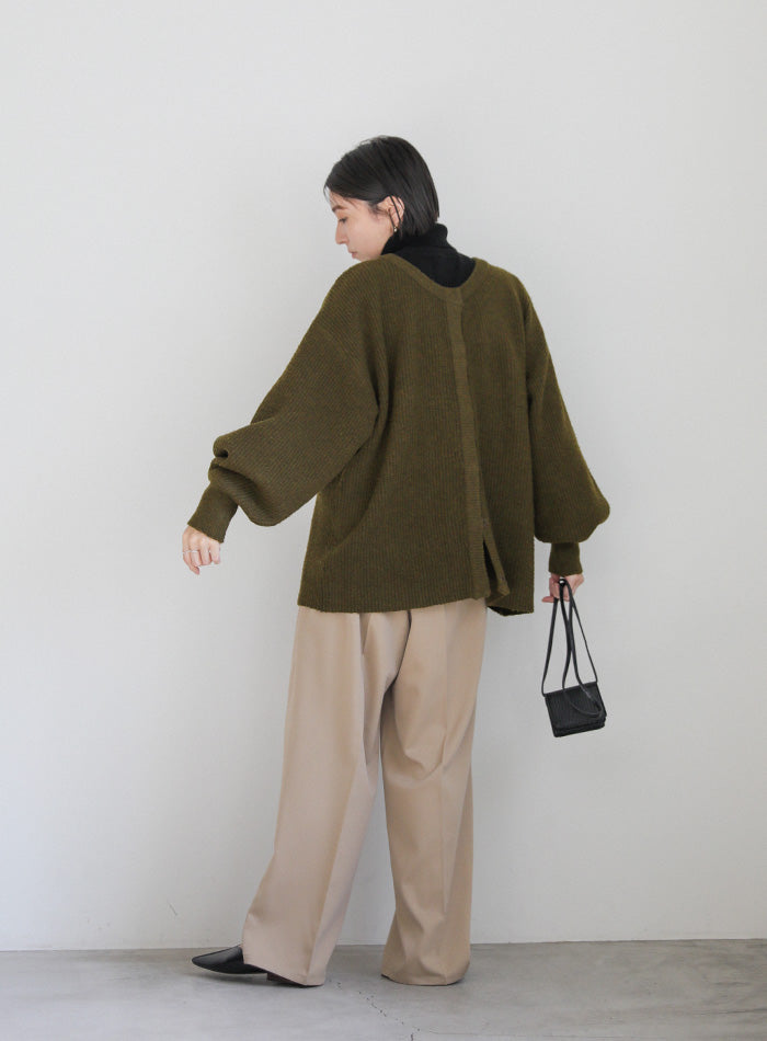 2WAYボリュームスリーブニットカーディガン