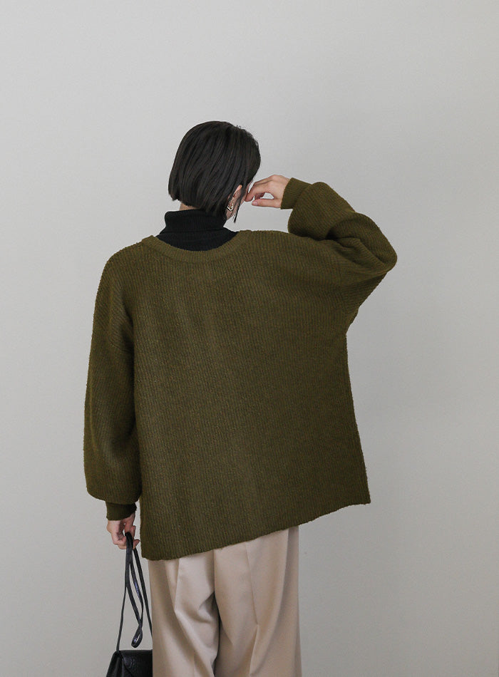 2WAYボリュームスリーブニットカーディガン