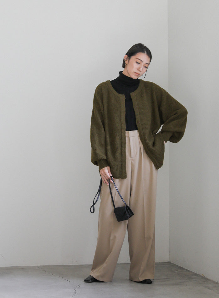 2WAYボリュームスリーブニットカーディガン