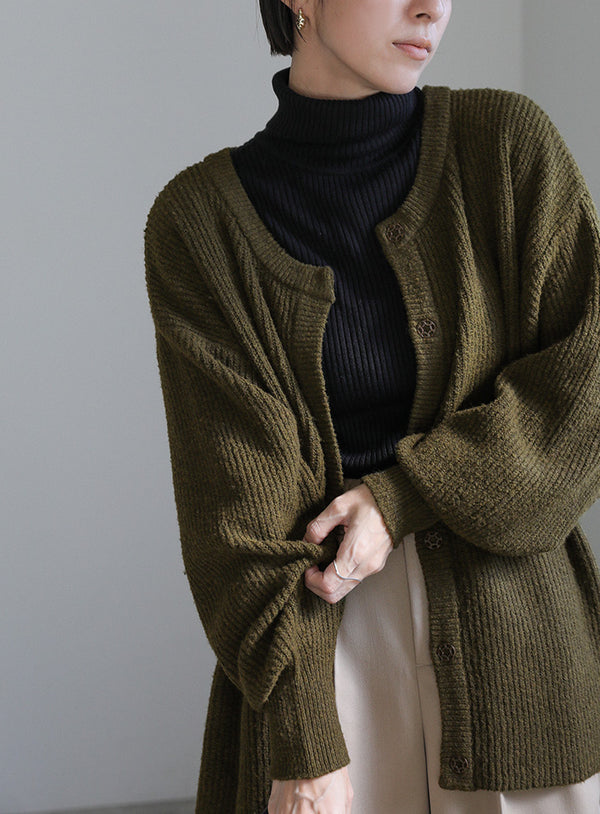 2WAYボリュームスリーブニットカーディガン