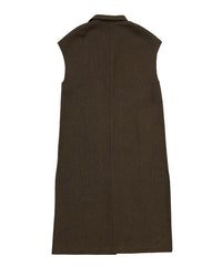 ヘリンボーンロングテーラードジレ