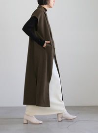 ヘリンボーンロングテーラードジレ