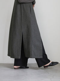 ヘリンボーンロングテーラードジレ