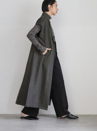 ヘリンボーンロングテーラードジレ