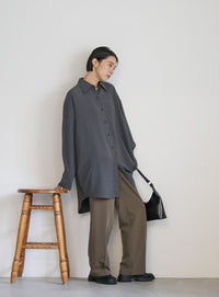 シルキータッチオーバーシャツ