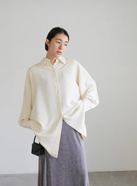 シルキータッチオーバーシャツ