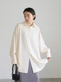 シルキータッチオーバーシャツ