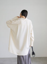 シルキータッチオーバーシャツ