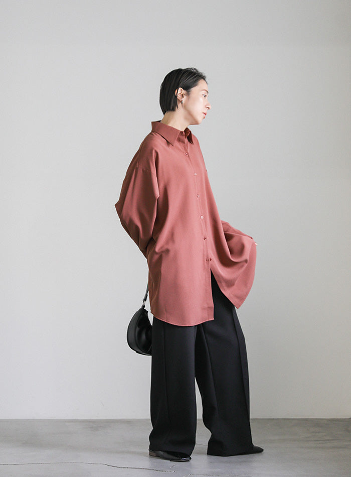 シルキータッチオーバーシャツ【SALE】
