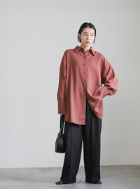 シルキータッチオーバーシャツ