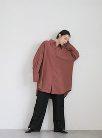 シルキータッチオーバーシャツ