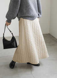 キルティングフレアスカート