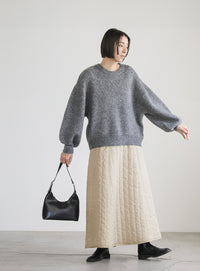 キルティングフレアスカート