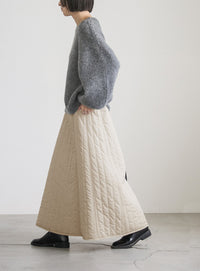 キルティングフレアスカート