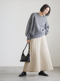 キルティングフレアスカート