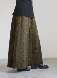 キルティングフレアスカート