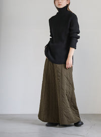 キルティングフレアスカート