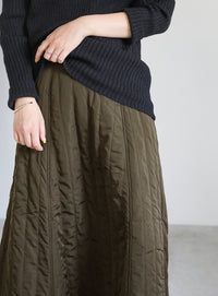 キルティングフレアスカート