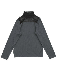 ハイネックシアーウェーブトップス