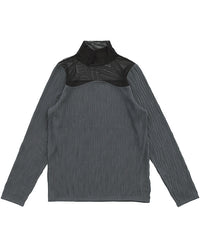 ハイネックシアーウェーブトップス