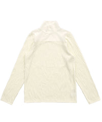 ハイネックシアーウェーブトップス