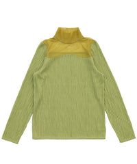 ハイネックシアーウェーブトップス