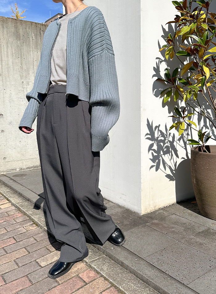 スラブシアークルーネックトップス – SELECT MOCA