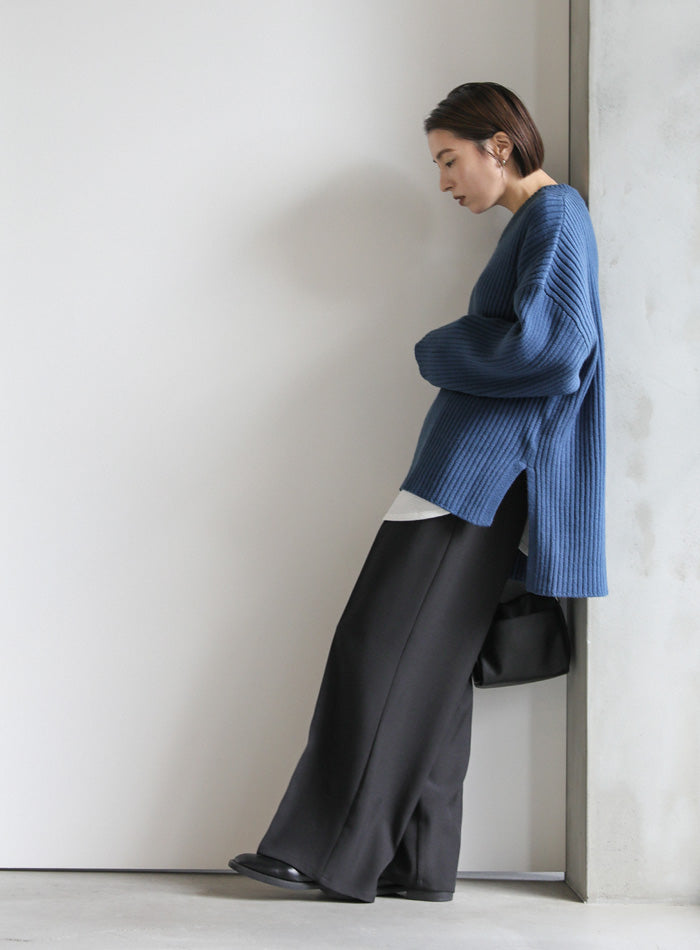 ワイドリブルーズVネックニット【SALE】