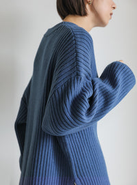 ワイドリブルーズVネックニット【SALE】