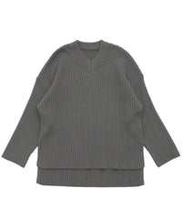 ワイドリブルーズVネックニット【SALE】