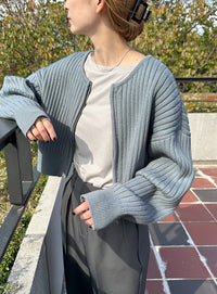 ダブルジップショートカーディガン【official限定】