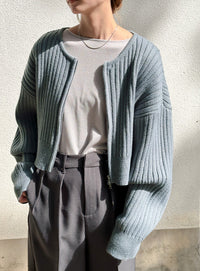 ダブルジップショートカーディガン【official限定】