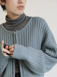 ダブルジップショートカーディガン【official限定】