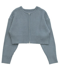 ダブルジップショートカーディガン【official限定】