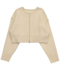 ダブルジップショートカーディガン【official限定】