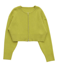 ダブルジップショートカーディガン【official限定】