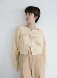 ダブルジップショートカーディガン【official限定】