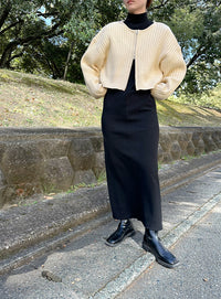 ダブルジップショートカーディガン【official限定】