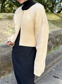 ダブルジップショートカーディガン【official限定】