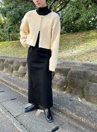 ダブルジップショートカーディガン【official限定】