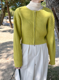 ダブルジップショートカーディガン【official限定】