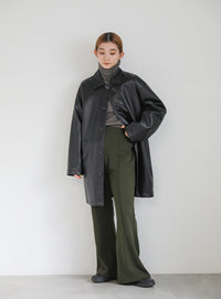 カットジョーゼットセミフレアパンツ【SALE】