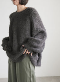 フェザーバックスリットオーバーニット