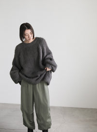 フェザーバックスリットオーバーニット