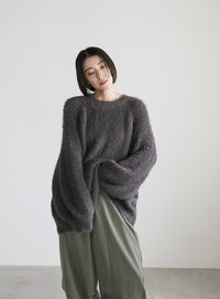 フェザーバックスリットオーバーニット