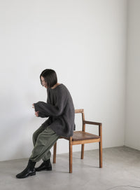 フェザーバックスリットオーバーニット